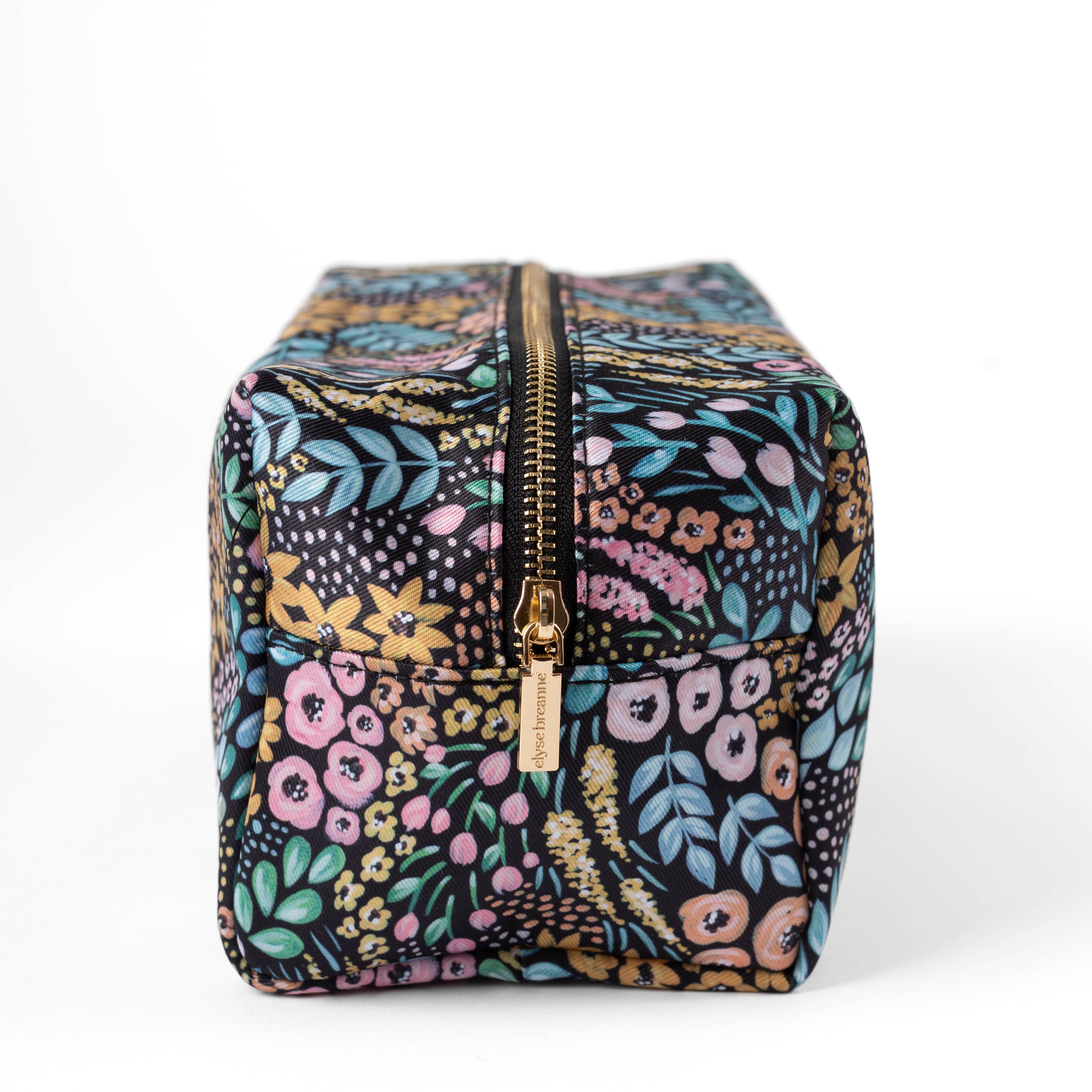 Black Floral Pencil Pouch | Compact, Stylish & Built for Creativity - Image 3