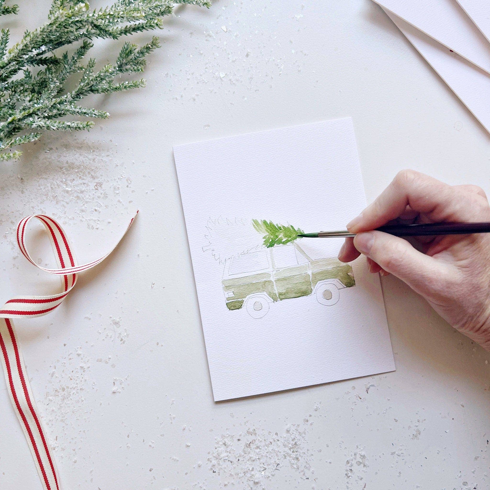 emily lex studio | Christmas Cheer Paintable Notecard - Image 8
