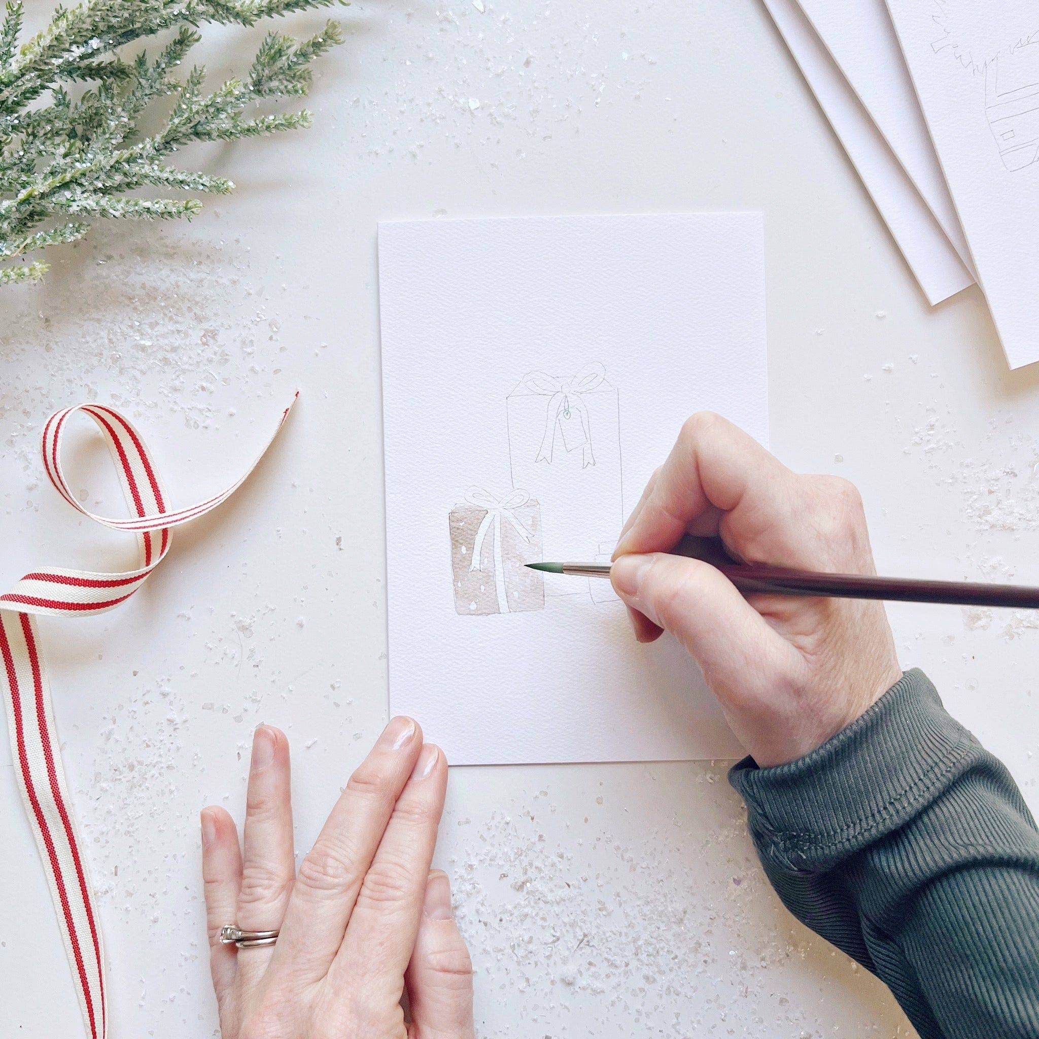 emily lex studio | Christmas Cheer Paintable Notecard - Image 9