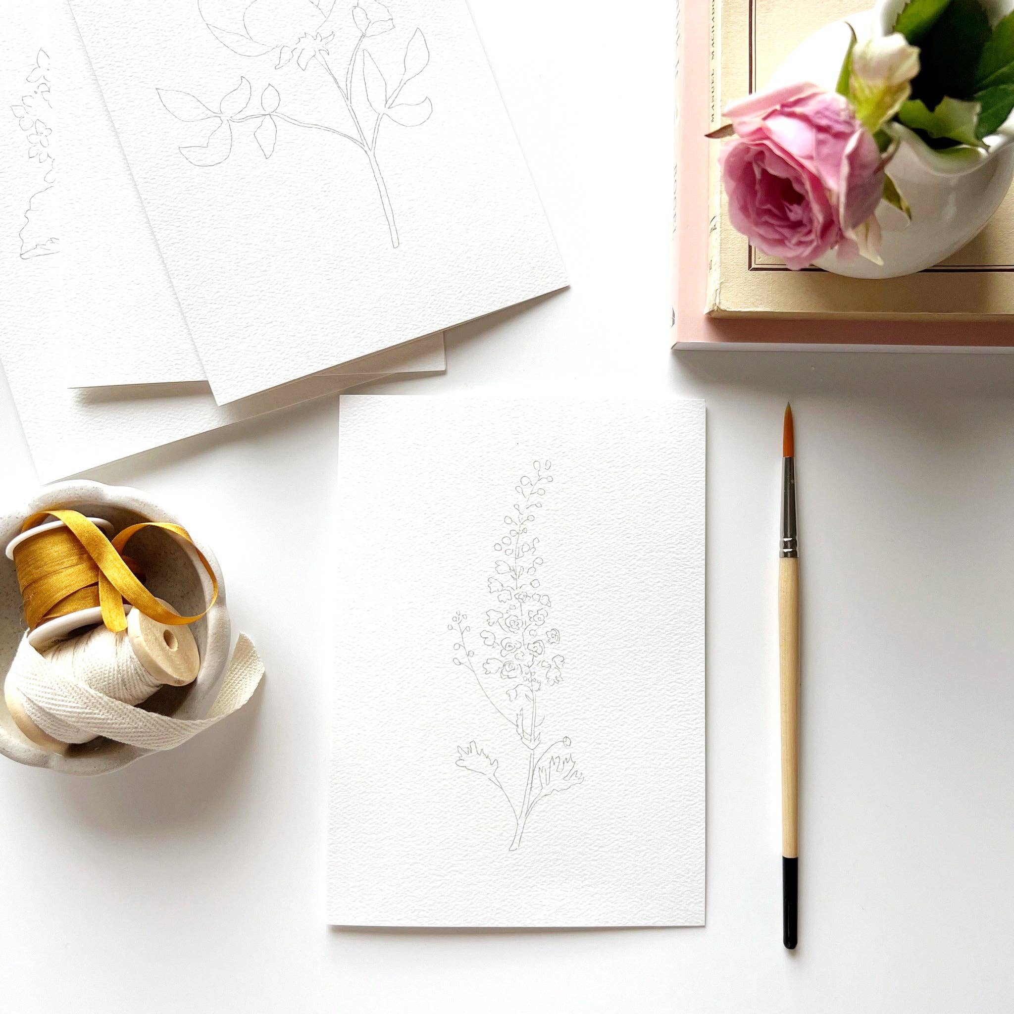 Emily Lex Paintable Notecards | Garden Flowers - Image 10