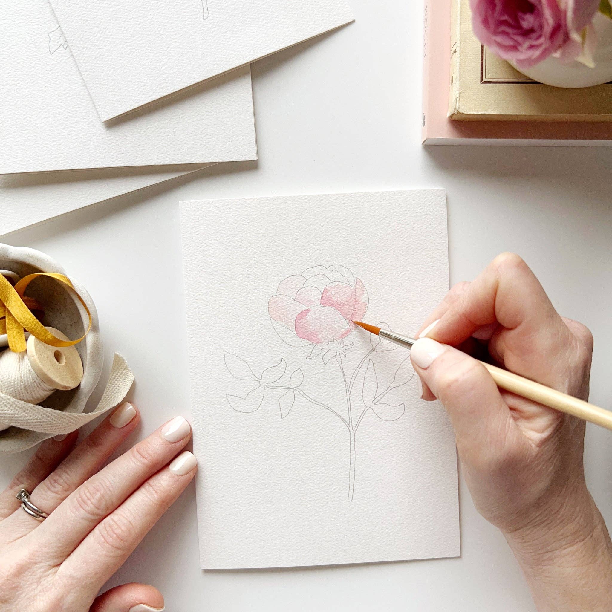 Emily Lex Paintable Notecards | Garden Flowers - Image 5