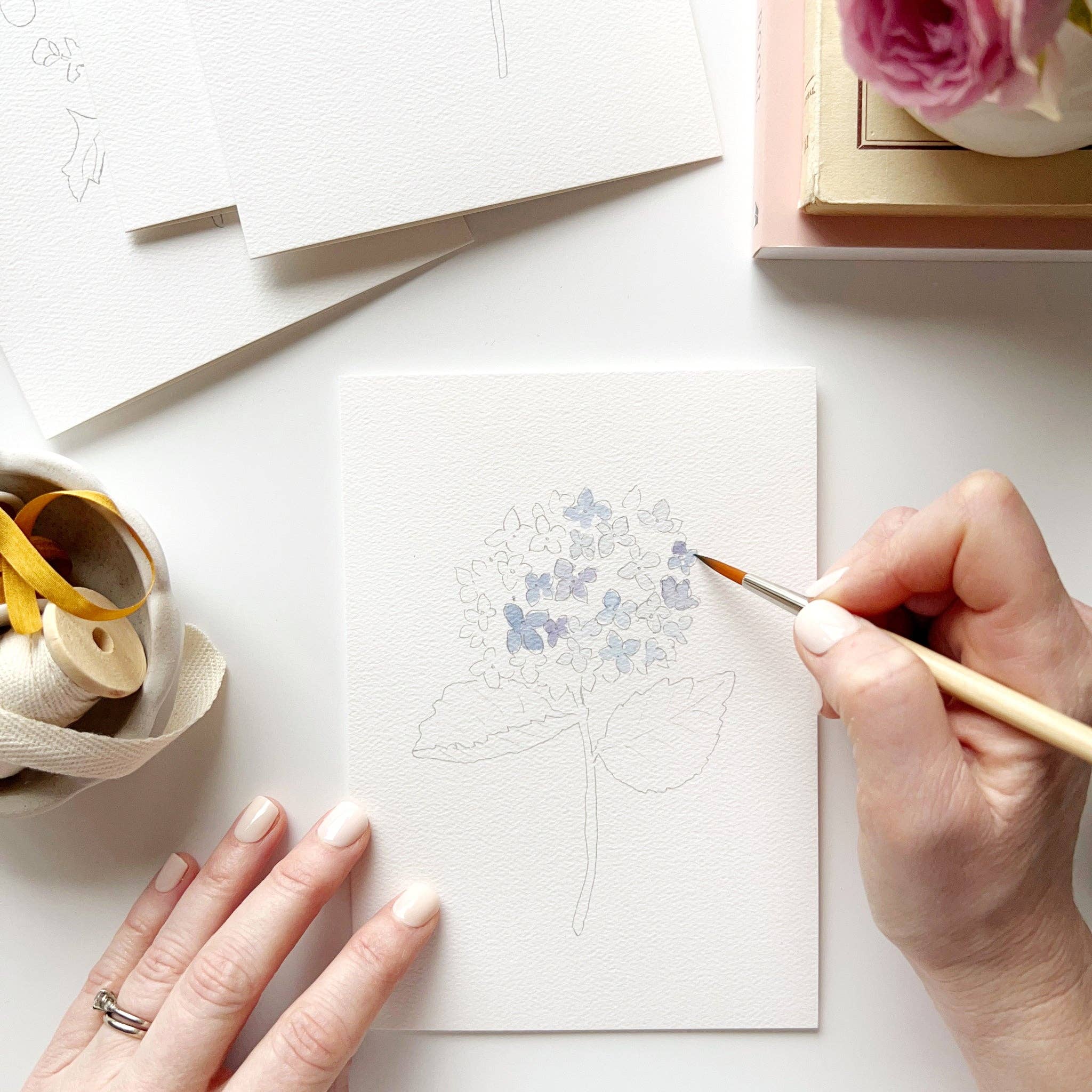 Emily Lex Paintable Notecards | Garden Flowers - Image 7