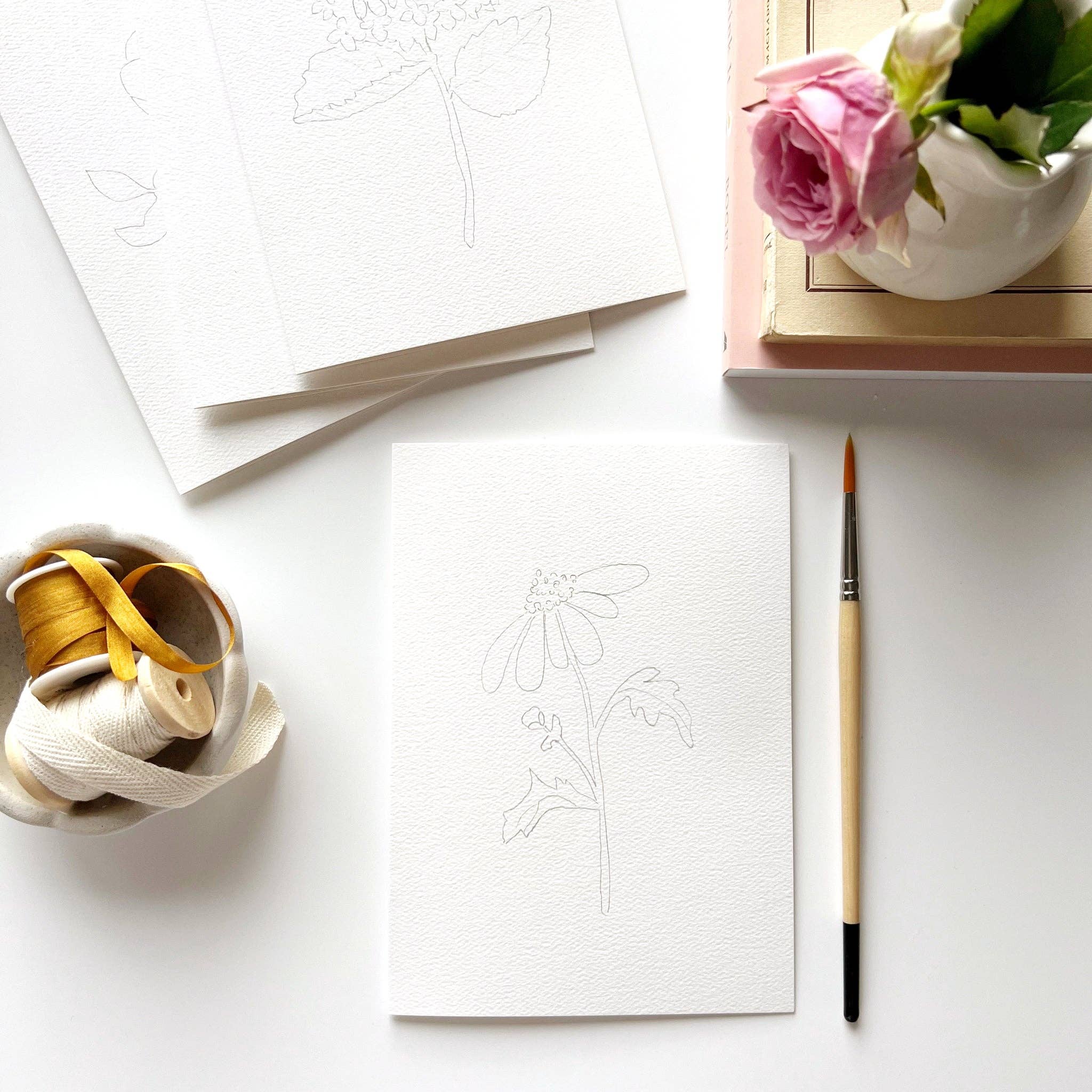 Emily Lex Paintable Notecards | Garden Flowers - Image 8