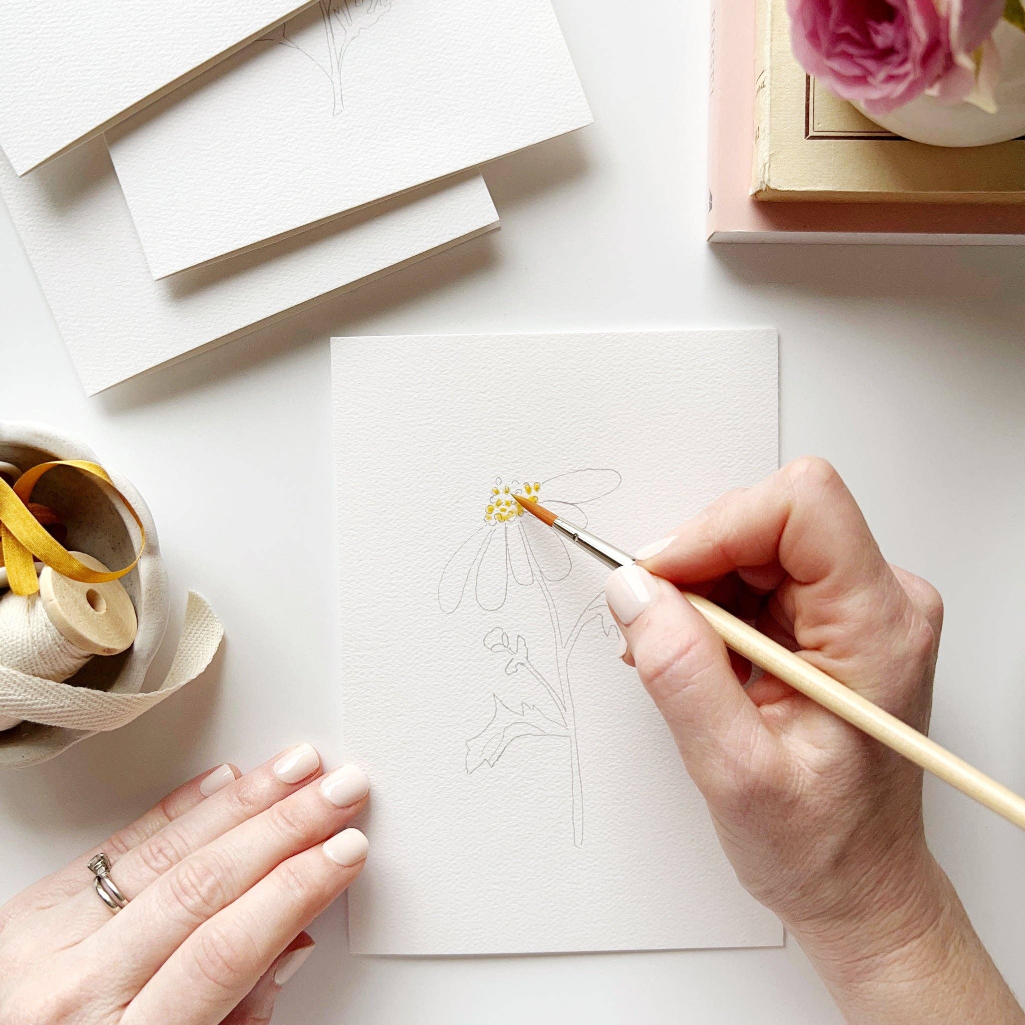 Emily Lex Paintable Notecards | Garden Flowers - Image 9